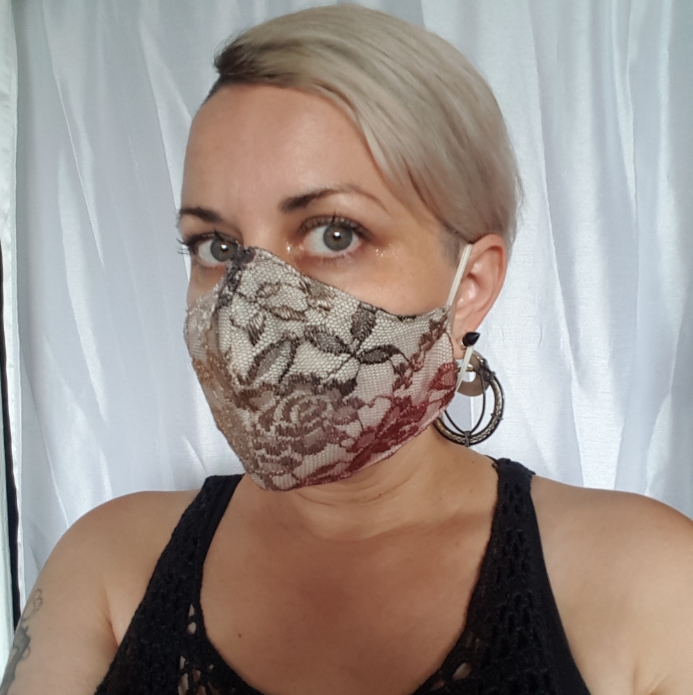 Handmade designer, reusable face mask, cov…